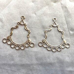 NWT 2 Pieces Silver Chandelier Earring Parts for Jewelry Making  (1 pair)